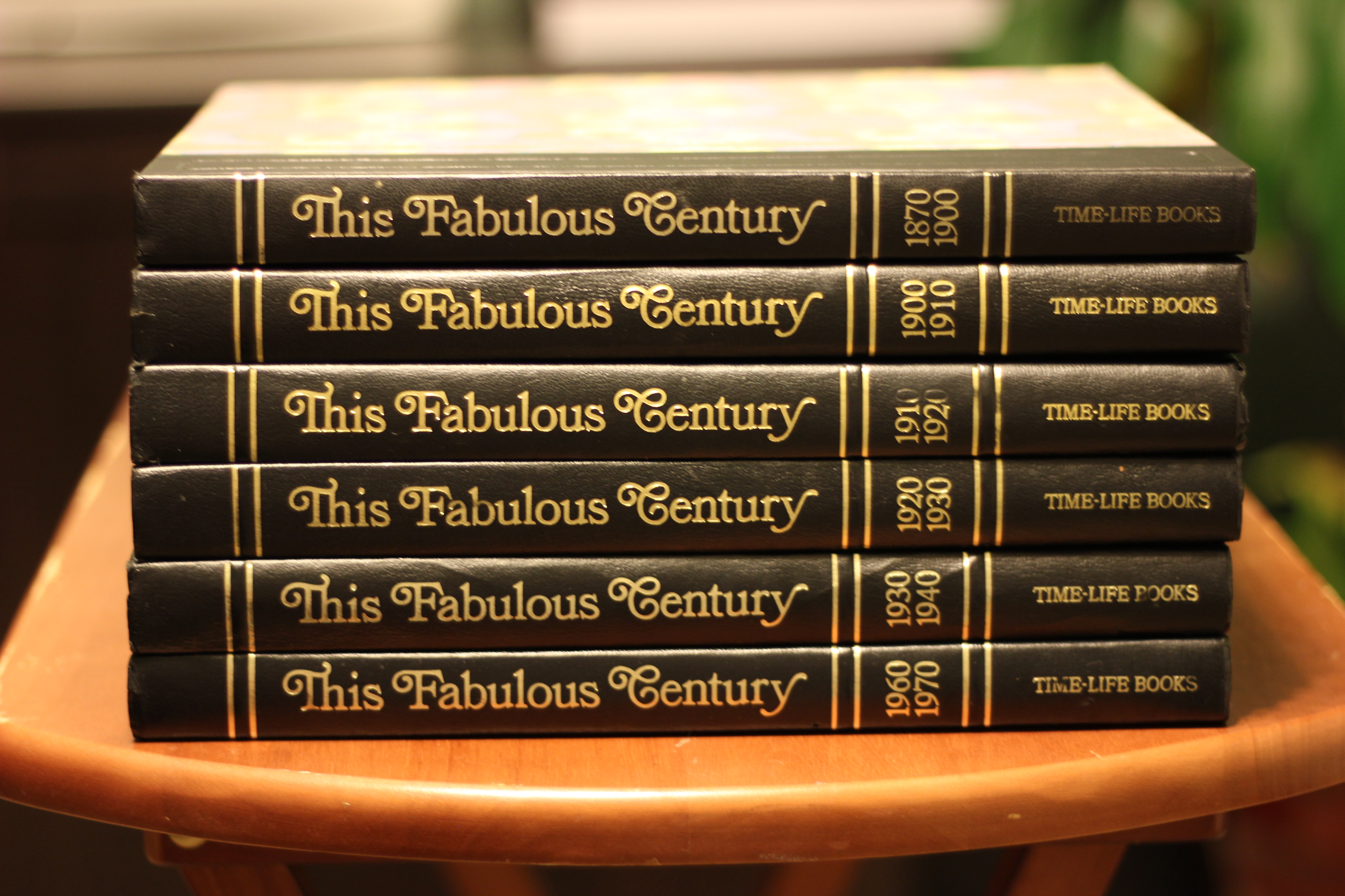 We picked up this wonderful Time Life Series called "This Fabulous Century" It starts with 1870-1900 then each volume is a 10 year span. Sadly 1940-1950 & 1950-1960 were missing, but a quick search on eBay and they are now on their way to me. 