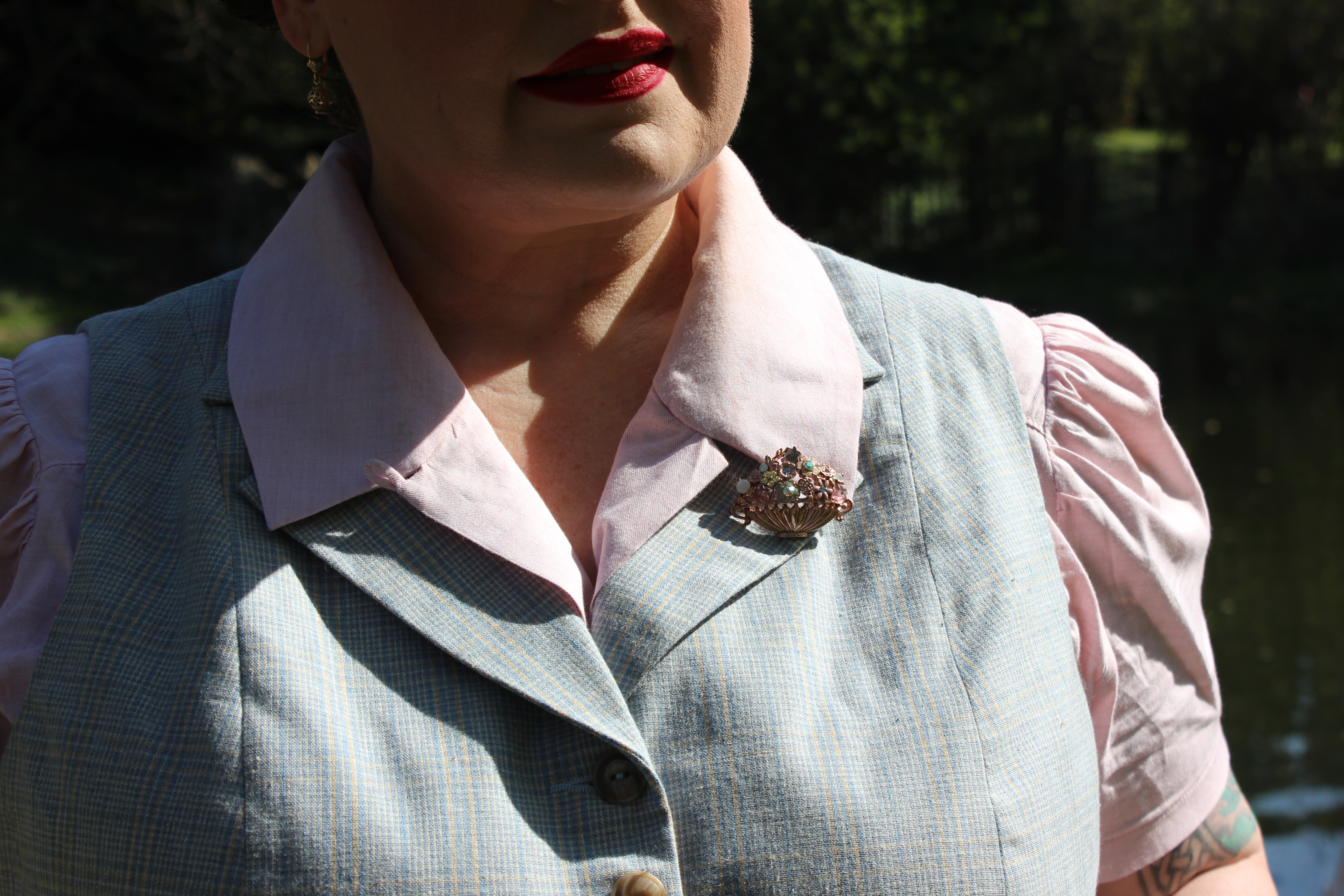 edwardian style waistcoat outfit detail